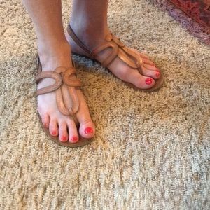 GAP tan leather sandals size 10